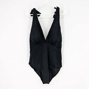 Kim Gravel x Swimsuits For All‎ Tie Shoulder 1-Piece Suit Onyx Women's Size 16